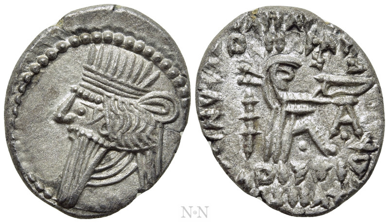 KINGS OF PARTHIA. Pakoros I (78-120). Drachm. Ekbatana. 

Obv: Diademed and dr...