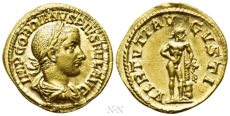 GORDIAN III (238-244). GOLD Aureus. Rome. 

Obv: IMP GORDIANVS PIVS FEL AVG. ...