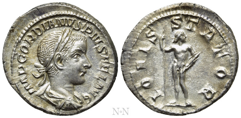 GORDIAN III (238-244). Denarius. Rome. 

Obv: IMP GORDIANVS PIVS FEL AVG. 
La...