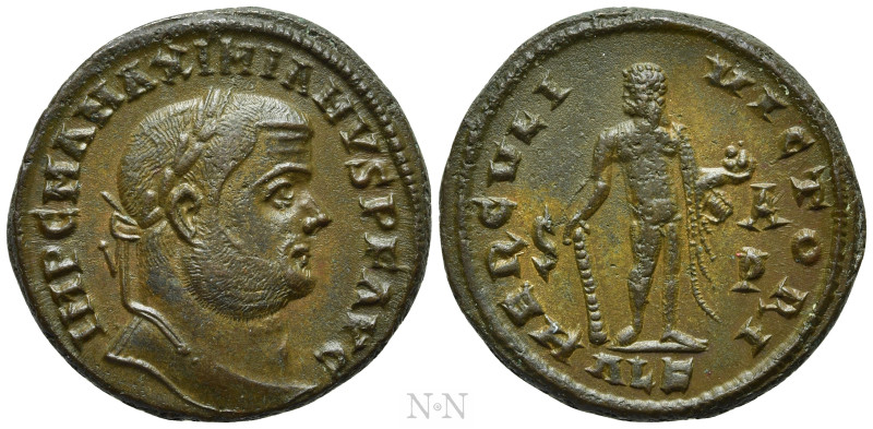 MAXIMIANUS HERCULIUS (First reign, 286-305). Follis. Alexandria. 

Obv: IMP C ...