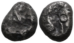 PERSIA, Achaemenid Empire. Time of Xerxes II to Artaxerxes II. Circa 420-375 BC. AR Siglos. Persian king or hero in kneeling-running right/ Incuse pun...