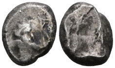 PERSIA, Achaemenid Empire. Time of Xerxes II to Artaxerxes II. Circa 420-375 BC. AR Siglos. Persian king or hero in kneeling-running right/ Incuse pun...