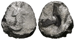 PERSIA, Achaemenid Empire. Time of Xerxes II to Artaxerxes II. Circa 420-375 BC. AR Siglos. Persian king or hero in kneeling-running right/ Incuse pun...