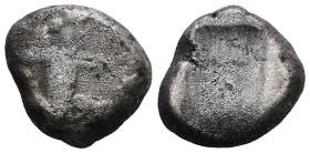 PERSIA, Achaemenid Empire. Time of Xerxes II to Artaxerxes II. Circa 420-375 BC. AR Siglos. Persian king or hero in kneeling-running right/ Incuse pun...