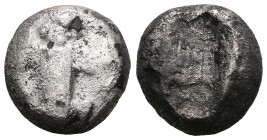 PERSIA, Achaemenid Empire. Time of Xerxes II to Artaxerxes II. Circa 420-375 BC. AR Siglos. Persian king or hero in kneeling-running right/ Incuse pun...