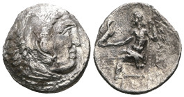 KINGS of MACEDON. Alexander III ‘the Great’. 336-323 BC. AR Drachm. Head of Herakles right, wearing lion skin / Zeus Aëtophoros seated left.
Weight 3,...