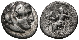 KINGS of MACEDON. Alexander III ‘the Great’. 336-323 BC. AR Drachm. Head of Herakles right, wearing lion skin / Zeus Aëtophoros seated left.
Weight 3,...