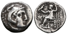 MACEDONIAN KINGDOM. Alexander III the Great (336-323 BC). AR drachm. Early posthumous issue of Abydus, ca. 310-301 BC. Head of Heracles right, wearing...