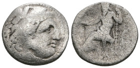 KINGS of MACEDON. Alexander III ‘the Great’. 336-323 BC. AR Drachm. Head of Herakles right, wearing lion skin / Zeus Aëtophoros seated left.
Weight 3,...