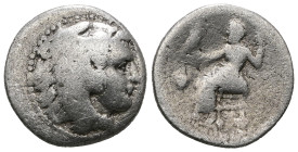 KINGS of MACEDON. Alexander III ‘the Great’. 336-323 BC. AR Drachm. Head of Herakles right, wearing lion skin / Zeus Aëtophoros seated left.
Weight 3,...