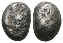 PERSIA, Achaemenid Empire. Time of Xerxes II to Artaxerxes II. Circa 420-375 BC. AR Siglos. Persian king or hero in kneeling-running right/ Incuse pun...