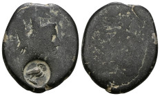 Countermarked coins.
Obv: Veiled and turreted bust of Tyche, owl standing r., wings closed
Weight 5,24 gr - Diameter 21 mm.