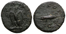 Hadrian, AD 117-138 AD. AE Quadrans
Weight 3,35 gr - Diameter 16 mm.