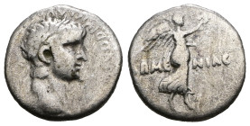 CAPPADOCIA, Caesaraea-Eusebia. Nero. AD 54-68. AR Hemidrachm. Laureate head of Nero right / ARME-NIAC, Nike advancing right, holding palm and wreath.
...