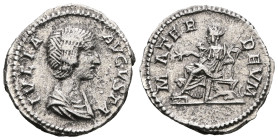 JULIA DOMNA (Augusta, 193-217 AD). AR, Denarius. Rome.
Obv: IVLIA AVGVSTA.
Draped bust of Julia Domna, right.
Rev: MATER DEVM.
Weight 2,76 gr - Diamet...