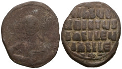BYZANTINE EMPIRE. Temp. Constantine VIII-Basil II. Circa 1020-1028. Æ follis (anonymous).
Weight 10,10 gr - Diameter 29 mm.
