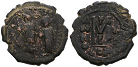 Heraclius, with Heraclius Constantine. 610-641. Æ Follis
Weight 11,86 gr - Diameter 30 mm.