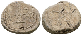 Byzantine Lead Seal PB. 
Weight 17,01 gr - Diameter 25 mm.