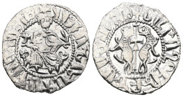 Armenia. Levon I. (1199-1219 AD) AR Tram.
Weight 2,92 gr - Diameter 22 mm.