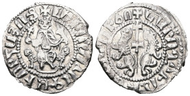 Armenia. Levon I. (1199-1219 AD) AR Tram.
Weight 2,95 gr - Diameter 21 mm.