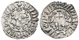 Armenia. Levon I. (1199-1219 AD) AR Tram.
Weight 2,92 gr - Diameter 22 mm.