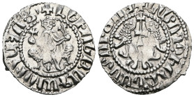 Armenia. Levon I. (1199-1219 AD) AR Tram.
Weight 2,90 gr - Diameter 21 mm.