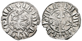 Armenia. Levon I. (1199-1219 AD) AR Tram.
Weight 2,69 gr - Diameter 21 mm.