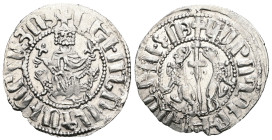 Armenia. Levon I. (1199-1219 AD) AR Tram.
Weight 3,00 gr - Diameter 22 mm.