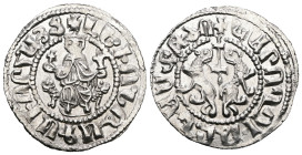 Armenia. Levon I. (1199-1219 AD) AR Tram.
Weight 2,86 gr - Diameter 22 mm.