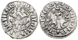 Armenia. Levon I. (1199-1219 AD) AR Tram.
Weight 2,92 gr - Diameter 21 mm.