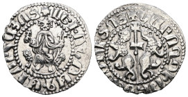Armenia. Levon I. (1199-1219 AD) AR Tram.
Weight 2,88 gr - Diameter 21 mm.