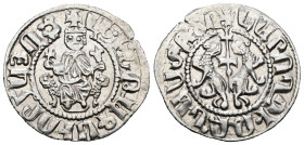 Armenia. Levon I. (1199-1219 AD) AR Tram.
Weight 2,90 gr - Diameter 22 mm.