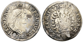 Bohemia. Leopold I 'The Hogmouth'. 1657-1705. AR
Weight 2,61 gr - Diameter 24 mm.