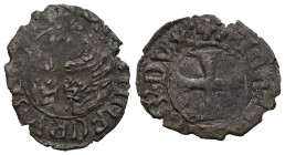 Italian states, Venice , Michael Steno(1400-1413AD).  tornesello no date. Obv: +MIChAEL STEN DUX, cross within circular frame. Rev: +VEXILIFER VENETIA...