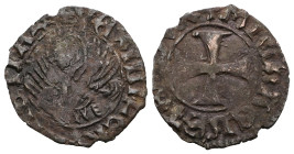 Italian states, Venice , Michael Steno(1400-1413AD).  tornesello no date. Obv: +MIChAEL STEN DUX, cross within circular frame. Rev: +VEXILIFER VENETIA...