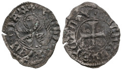 Italian states, Venice , Michael Steno(1400-1413AD).  tornesello no date. Obv: +MIChAEL STEN DUX, cross within circular frame. Rev: +VEXILIFER VENETIA...