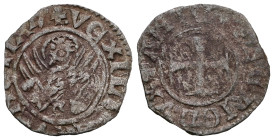 Italian States, Venice Antonio Venier doge LXII, 1382-1400. Tornesello, Mist. + ANTO'VENERIO DVX Croce patente. Rv. = VEXILIFER VENETIA4 Leone in sold...