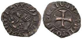 Italian States, Venice Antonio Venier doge LXII, 1382-1400. Tornesello, Mist. + ANTO'VENERIO DVX Croce patente. Rv. = VEXILIFER VENETIA4 Leone in sold...