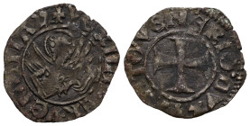 Italian States, Venice Antonio Venier doge LXII, 1382-1400. Tornesello, Mist. + ANTO'VENERIO DVX Croce patente. Rv. = VEXILIFER VENETIA4 Leone in sold...