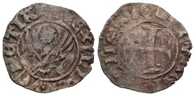 Italian States, Venice Antonio Venier doge LXII, 1382-1400. Tornesello, Mist. + ANTO'VENERIO DVX Croce patente. Rv. = VEXILIFER VENETIA4 Leone in sold...