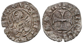 Italian States, Venice Antonio Venier doge LXII, 1382-1400. Tornesello, Mist. + ANTO'VENERIO DVX Croce patente. Rv. = VEXILIFER VENETIA4 Leone in sold...
