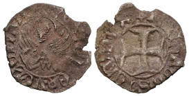 Italian states, Venice , Michael Steno(1400-1413AD).  tornesello no date. Obv: +MIChAEL STEN DUX, cross within circular frame. Rev: +VEXILIFER VENETIA...