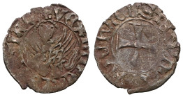 Italian states, Venice , Michael Steno(1400-1413AD).  tornesello no date. Obv: +MIChAEL STEN DUX, cross within circular frame. Rev: +VEXILIFER VENETIA...