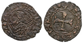 Italian states, Venice , Michael Steno(1400-1413AD).  tornesello no date. Obv: +MIChAEL STEN DUX, cross within circular frame. Rev: +VEXILIFER VENETIA...