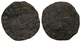 Italian states, Venice , Michael Steno(1400-1413AD).  tornesello no date. Obv: +MIChAEL STEN DUX, cross within circular frame. Rev: +VEXILIFER VENETIA...