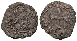 Italian states, Venice , Michael Steno(1400-1413AD).  tornesello no date. Obv: +MIChAEL STEN DUX, cross within circular frame. Rev: +VEXILIFER VENETIA...