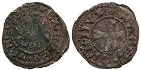 Italian States Venice  Marco Corner doge LVIII, 1365-1368. Tornesello, Mist. + MARC CORN DVX Croce patente. Rv. + VEXILIFER VENECIA4 Leone in soldo. C...