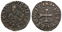 Italian States Venice  Venice, Michael Steno(1400-1413AD). AR tornesello no date. Obv: +MIChAEL STEN DUX, cross within circular frame. Rev: +VEXILIFER...