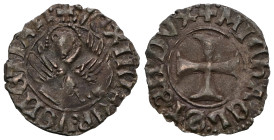 Italian States Venice  Venice, Michael Steno(1400-1413AD). AR tornesello no date. Obv: +MIChAEL STEN DUX, cross within circular frame. Rev: +VEXILIFER...