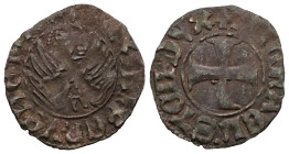 Italian States Venice  Venice, Michael Steno(1400-1413AD). AR tornesello no date. Obv: +MIChAEL STEN DUX, cross within circular frame. Rev: +VEXILIFER...